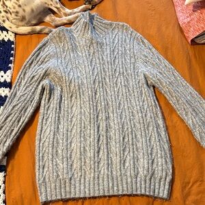 Express twee cable knit mock turtle neck sweater